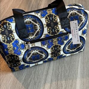 Alice + Olivia Blue and Black Travel Bag